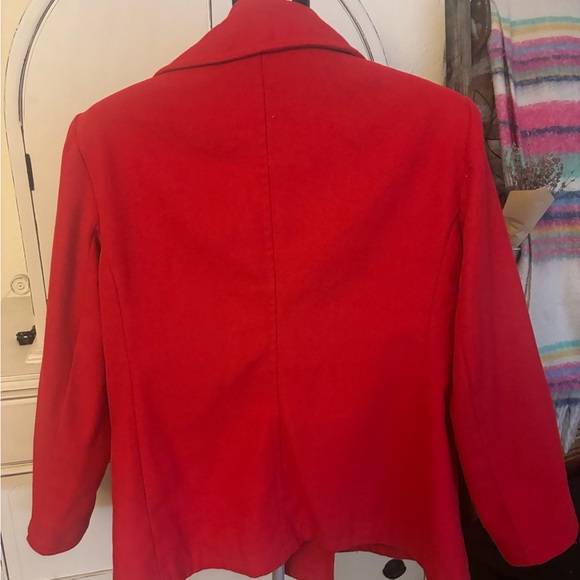 New York & Company Bold Red Peacoat - Picture 3 of 3